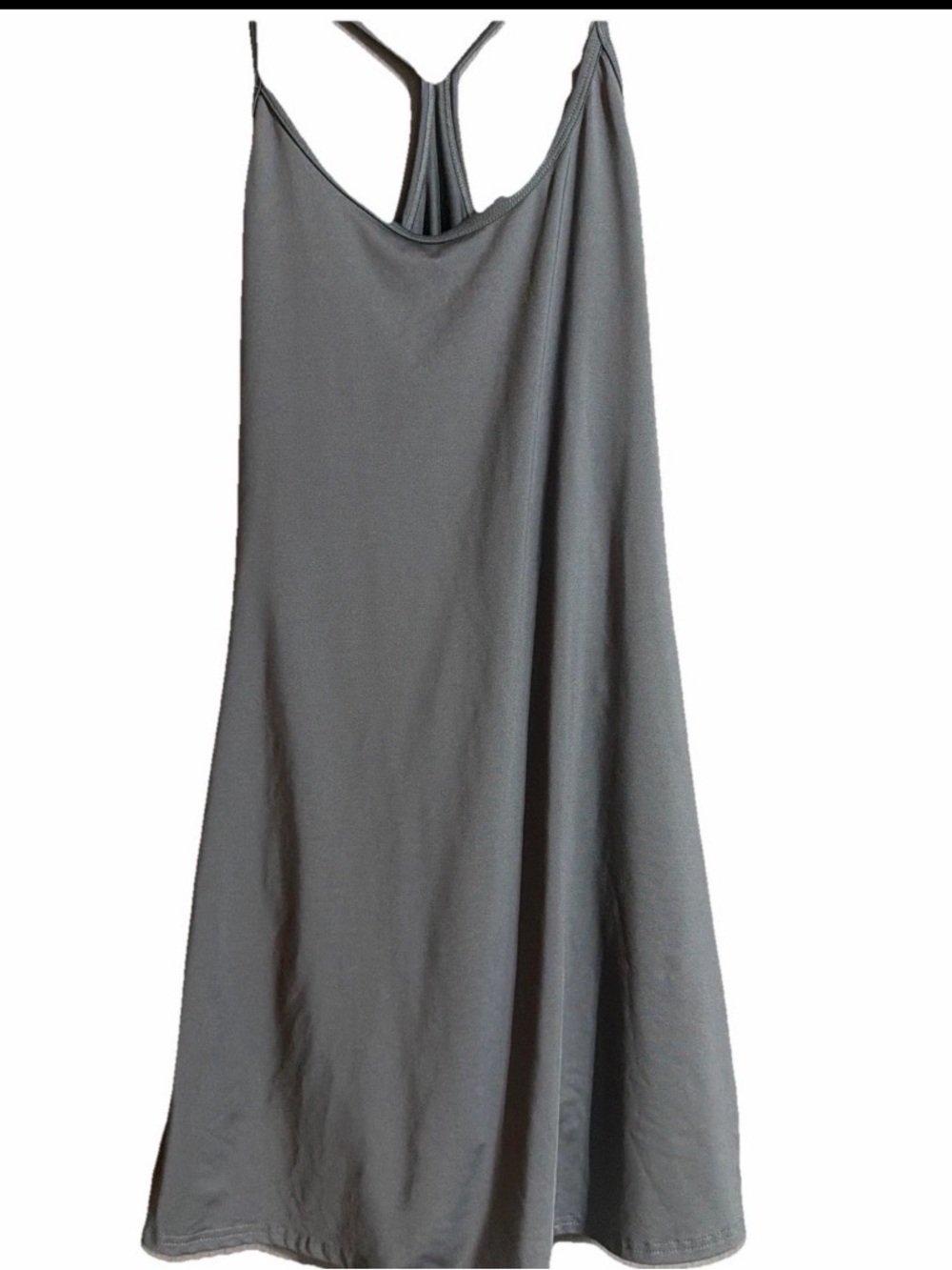 Womens Activewear Exercise Workout Dress Built-in Shorts Gray